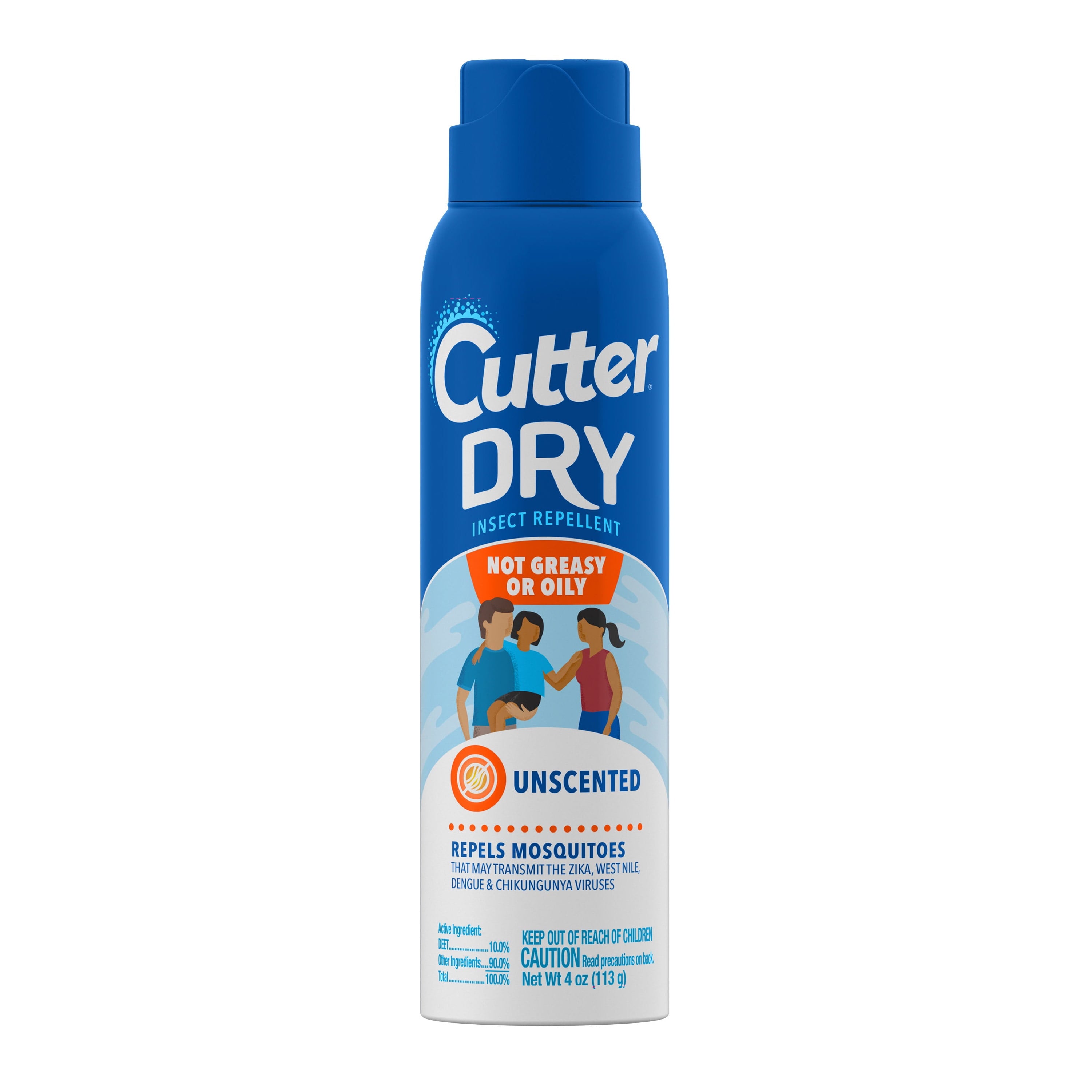 Dry Insect Repellent Mosquitoes Unscented Aerosol 4Oz