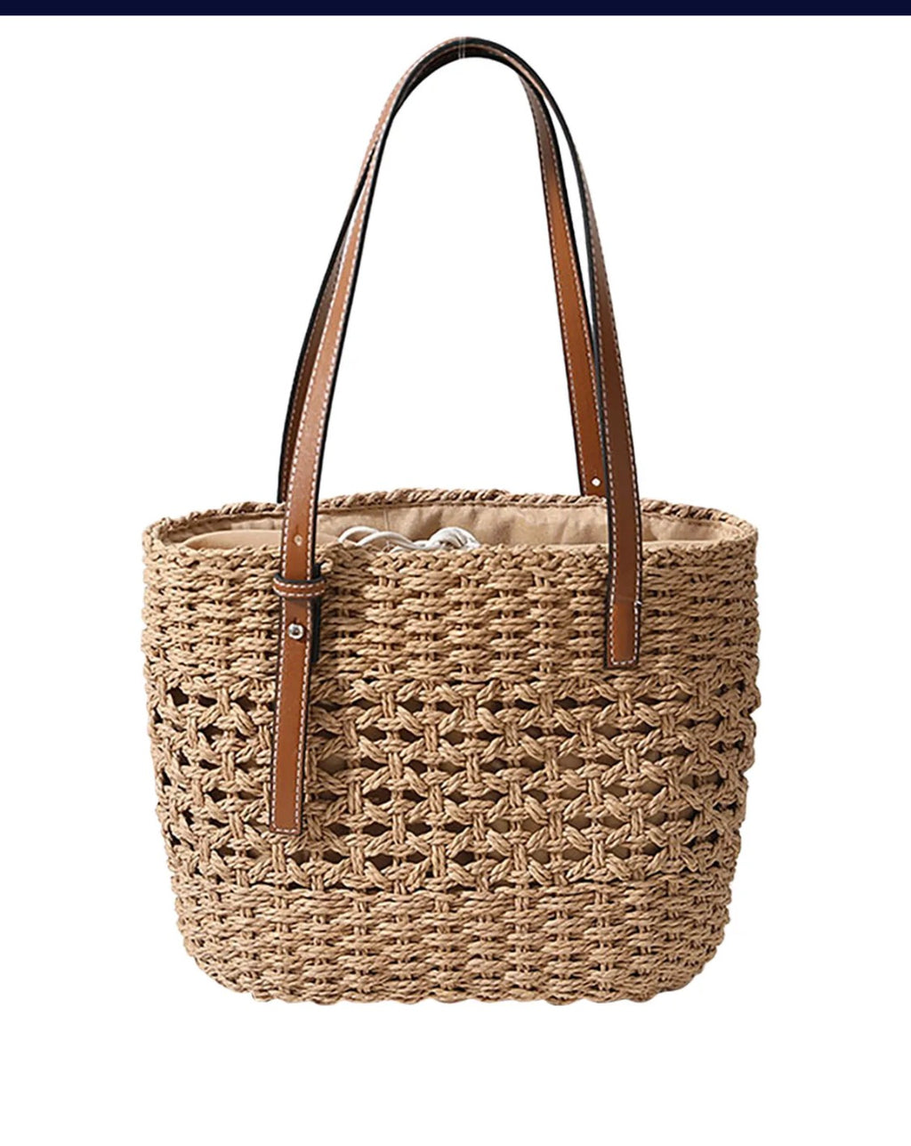 Summer Beach Bag Hollow Out Shoulder Bags Suitable for Storing Wallet Jewelry